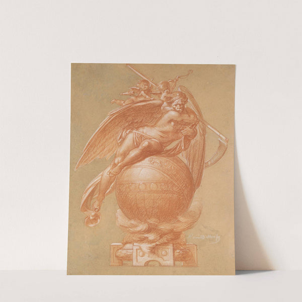 Father Time on a Globe; Design for a Clock by Albert-Ernest Carrier-Belleuse