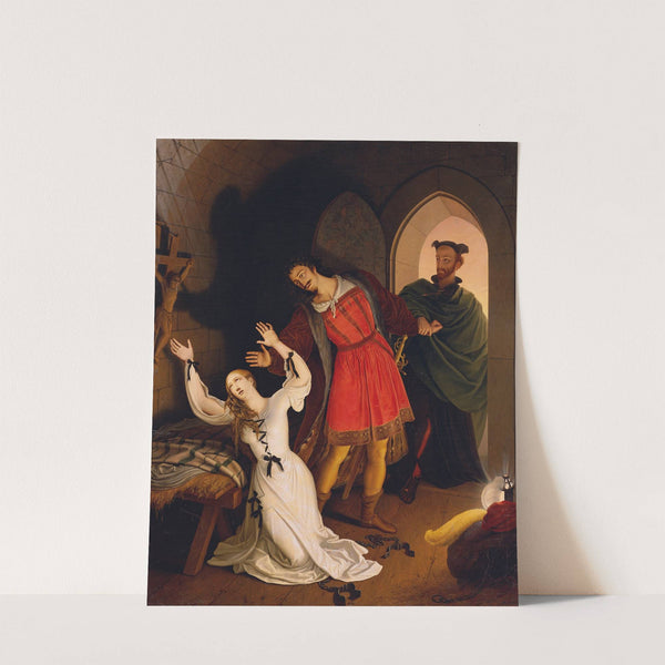 Faust und Gretchen im Kerker by Ludwig Ferdinand Schnorr von Carolsfeld