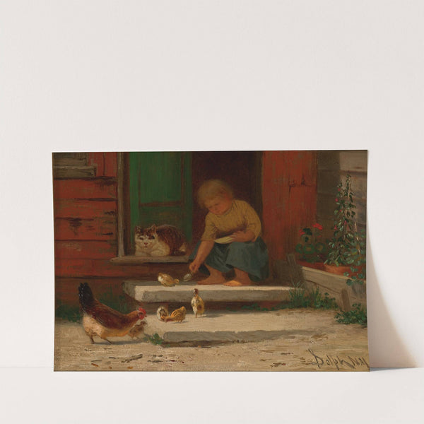 Feeding The Chickens by John Henry Dolph