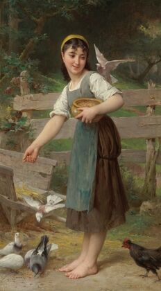 Feeding The Doves (1890)