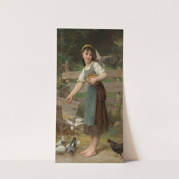 Feeding The Doves (1890) by Émile Munier