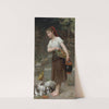 Feeding The Rabbits (1888) by Émile Munier