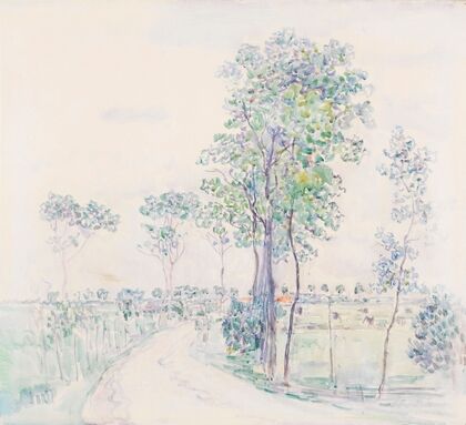 Feldweg mit hohen Bäumen (1902)