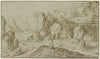 Felsige Küstenlandschaft mit Figuren