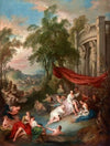 Female Bathers Near a Fountain (Nymphs Bathing in a Pool)