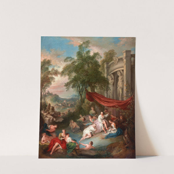 Female Bathers Near a Fountain (Nymphs Bathing in a Pool) by Jean-Baptiste Pater
