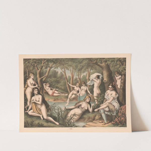 Female bathers, no. 3 (1886) by Kurz &amp; Allison