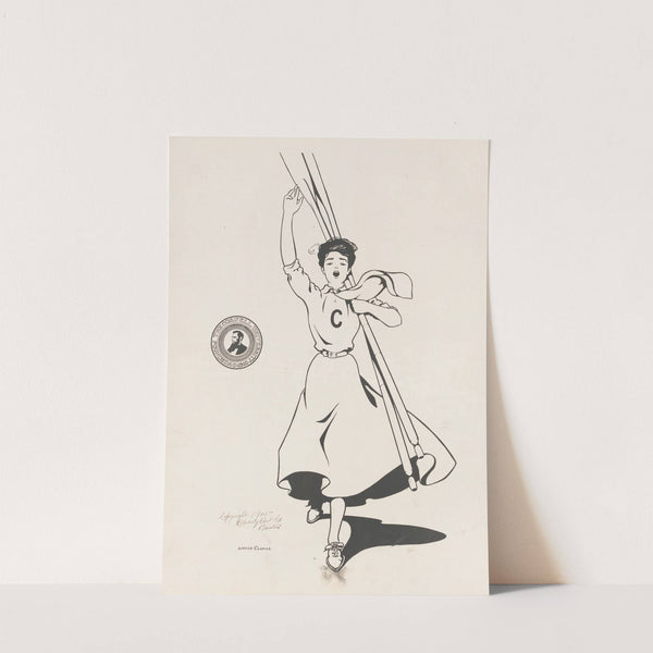 Female carrying oars, Cornell University by Louise Clarke