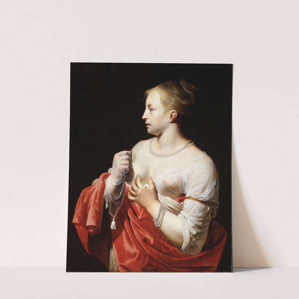 Female Figure, Possibly Lucretia (1650s) by Caesar Van Everdingen