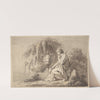 Female Figure Seated Beside an Urn by Circle of Angelica Kauffmann