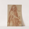 Female figure with covered head (study for a figure in the fresco of the Visitation in Santissima Annunziata) (1514 - 1515) by Pontormo (Jacopo Carucci)
