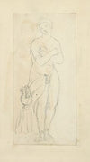 Female figure with scarf draped around her hips