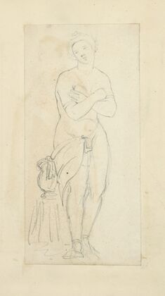 Female figure with scarf draped around her hips