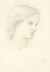 Female head study for the first of the Three Graces in ‘Venus Concordia’