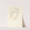 Female head study for the first of the Three Graces in &#039;Venus Concordia&#039; by Sir Edward Coley Burne-Jones
