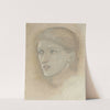 Female head study, looking to the right, for &#039;The Golden Stairs&#039; by Sir Edward Coley Burne-Jones