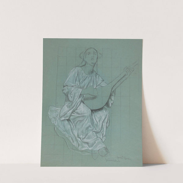 Female Lute Player (1908) by Hans Thoma