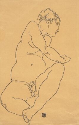 Female Nude Bending to the Left