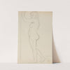 Female Nude in Profile, with the Left Hand Raised (1880 - 1900) by Hans Thoma