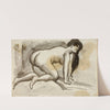 Female Nude on Hands and Knees by Carl Newman