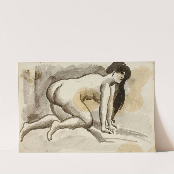Female Nude on Hands and Knees by Carl Newman