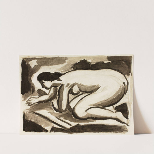 Female Nude on Hands and Knees by Carl Newman
