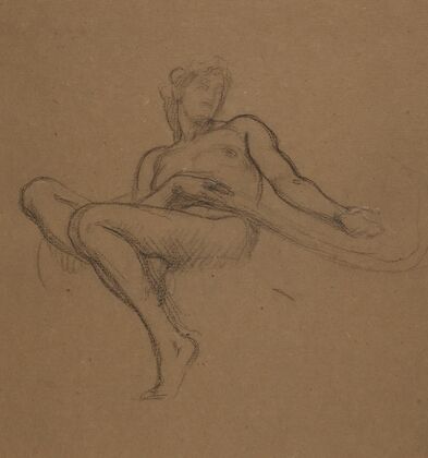 Female nude seated, study for the Garden of the Hesperides