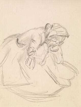 Female – Sketch of a distraught Woman, seated