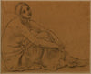 Femme assise à terre