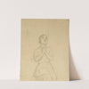 Femme assise, mains jointes au recto by Jean-Achille Benouville