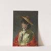 Femme Au Chapeau De Paille by Alfred Stevens