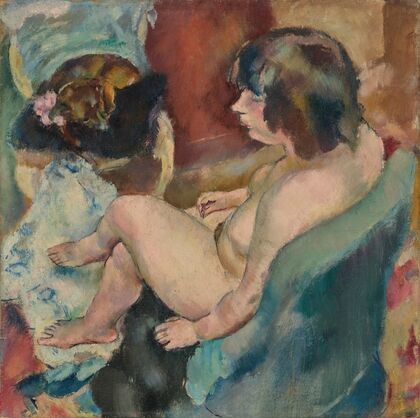 Femme au chien