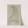 Femme de profil avec voile de dentelle (1862-1872) by Anaïs Colin-Toudouze