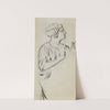Femme de profil vers la droite (1896) by Arthur-Joseph Gueniot