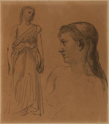 Femme debout et buste de femme