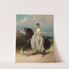 Femme En Costume Marie Antoinette Sur Un Cheval Caracolant by Alfred De Dreux