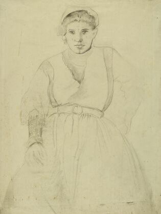 Femme en costume régional