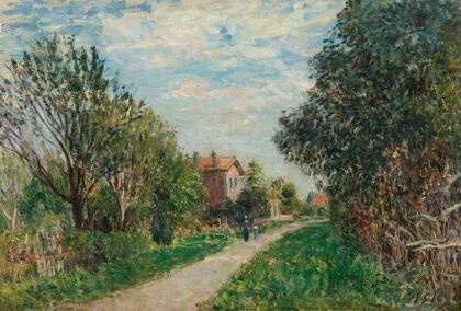 Femme et enfant sur le chemin des près, Sèvres — size preview