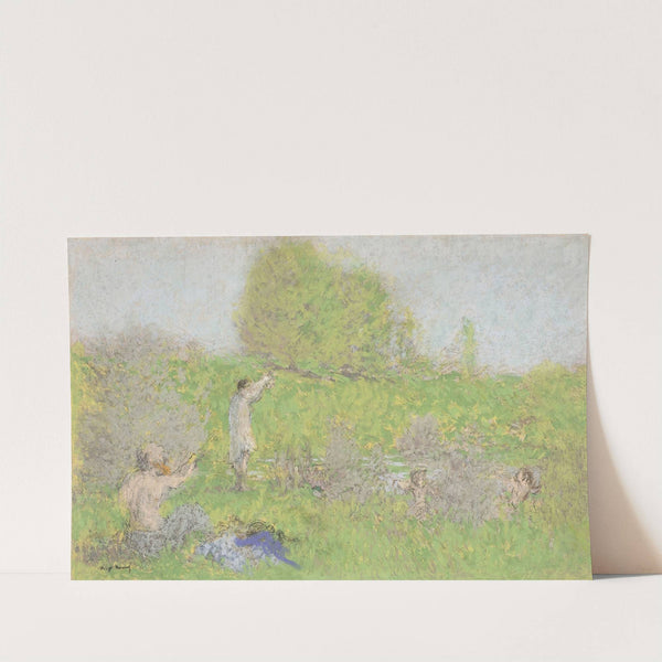 Femme et enfants au bord d&#039;une rivière by Ker-Xavier Roussel