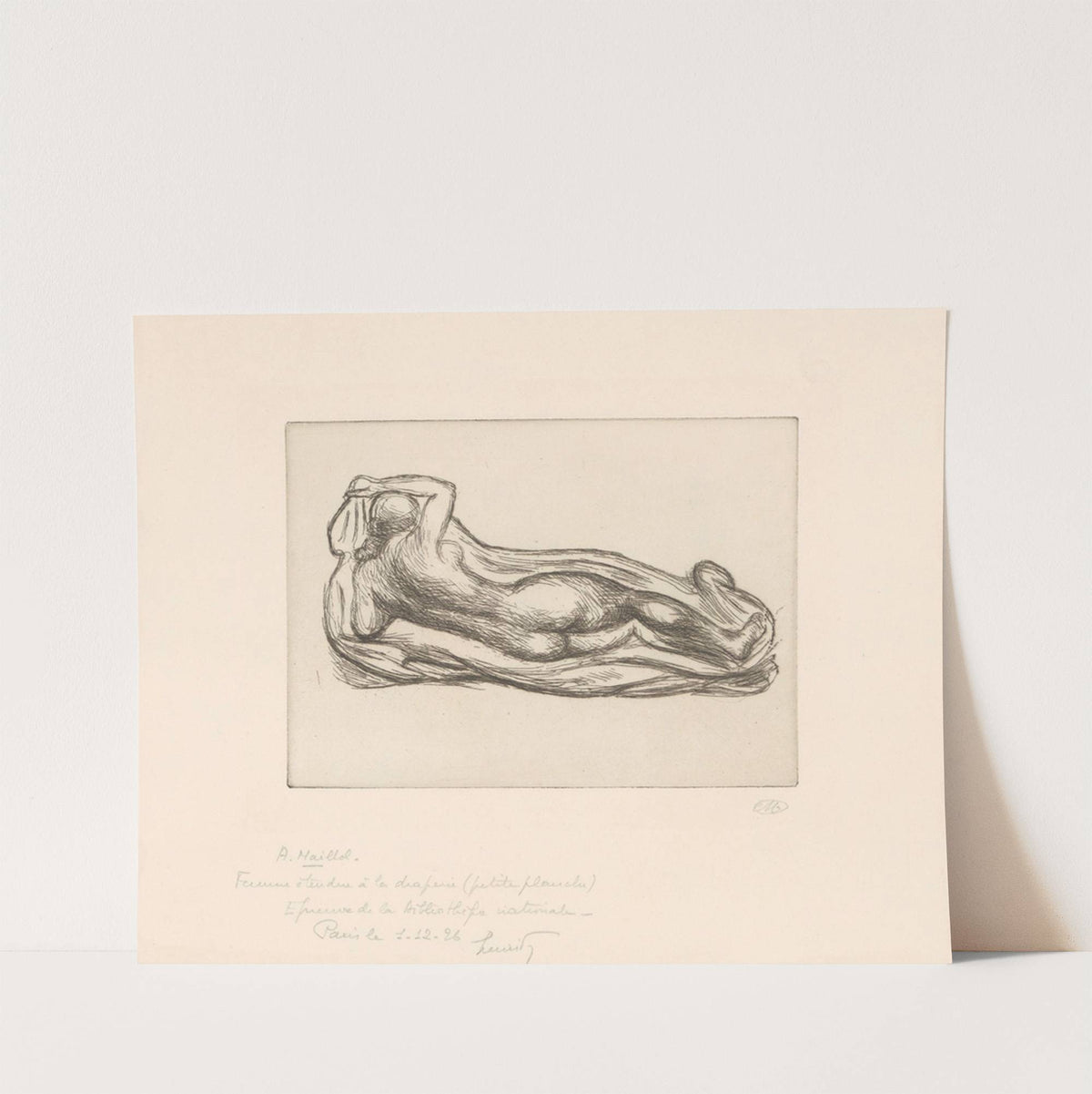 Femme étendue à la draperie (1926) by Aristide Maillol