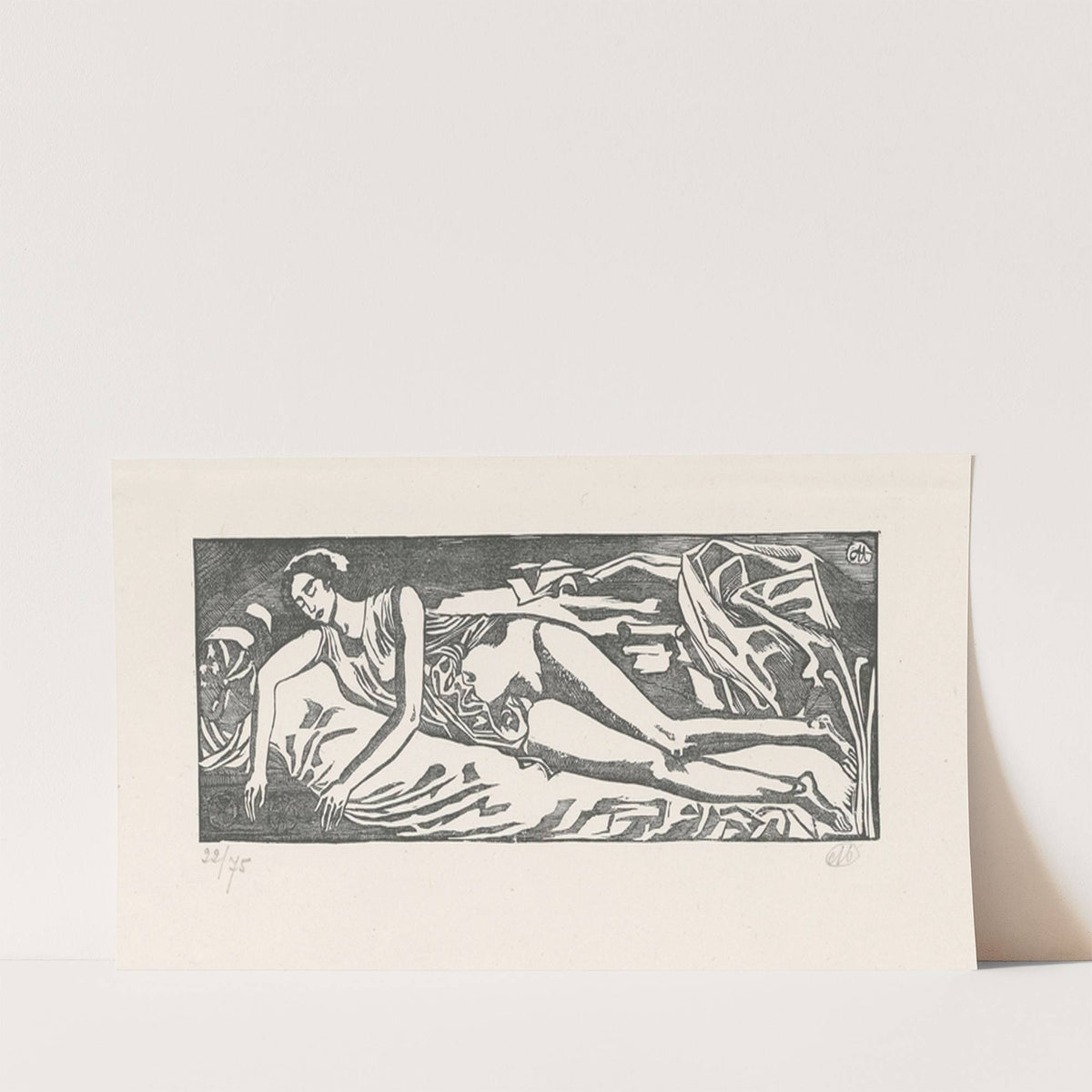 Femme étendue sur une draperie (1893) by Aristide Maillol