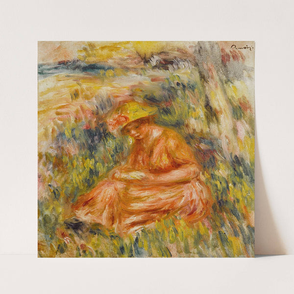 Femme lisant dans un paysage (1917) by Pierre-Auguste Renoir
