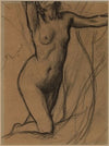 Femme nue à genou, de face