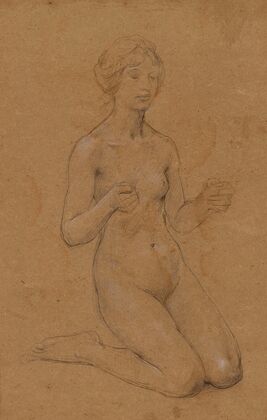 Femme nue agenouillée