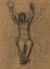 Femme nue assise de face, les deux bras levés (1892-1894)