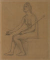 Femme nue assise, de profil à gauche (1892-1894)
