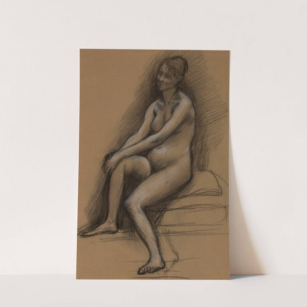 Femme nue, assise de trois-quarts à gauche (1886-1889) by Pierre Puvis de Chavannes