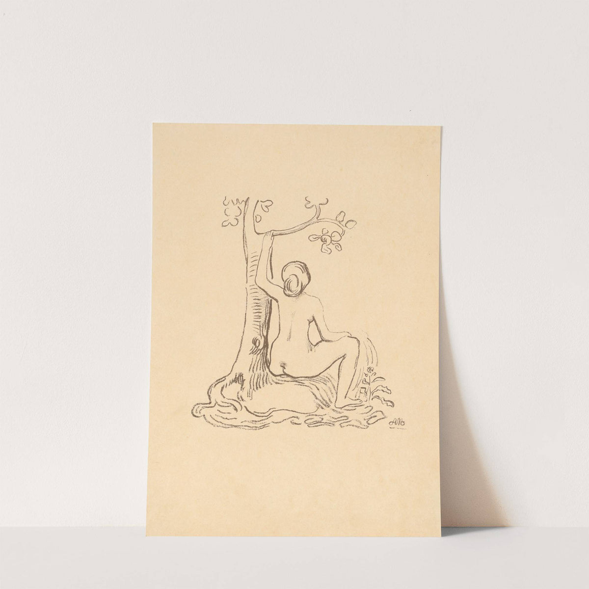 Femme nue assise sous un arbre (1895) by Aristide Maillol