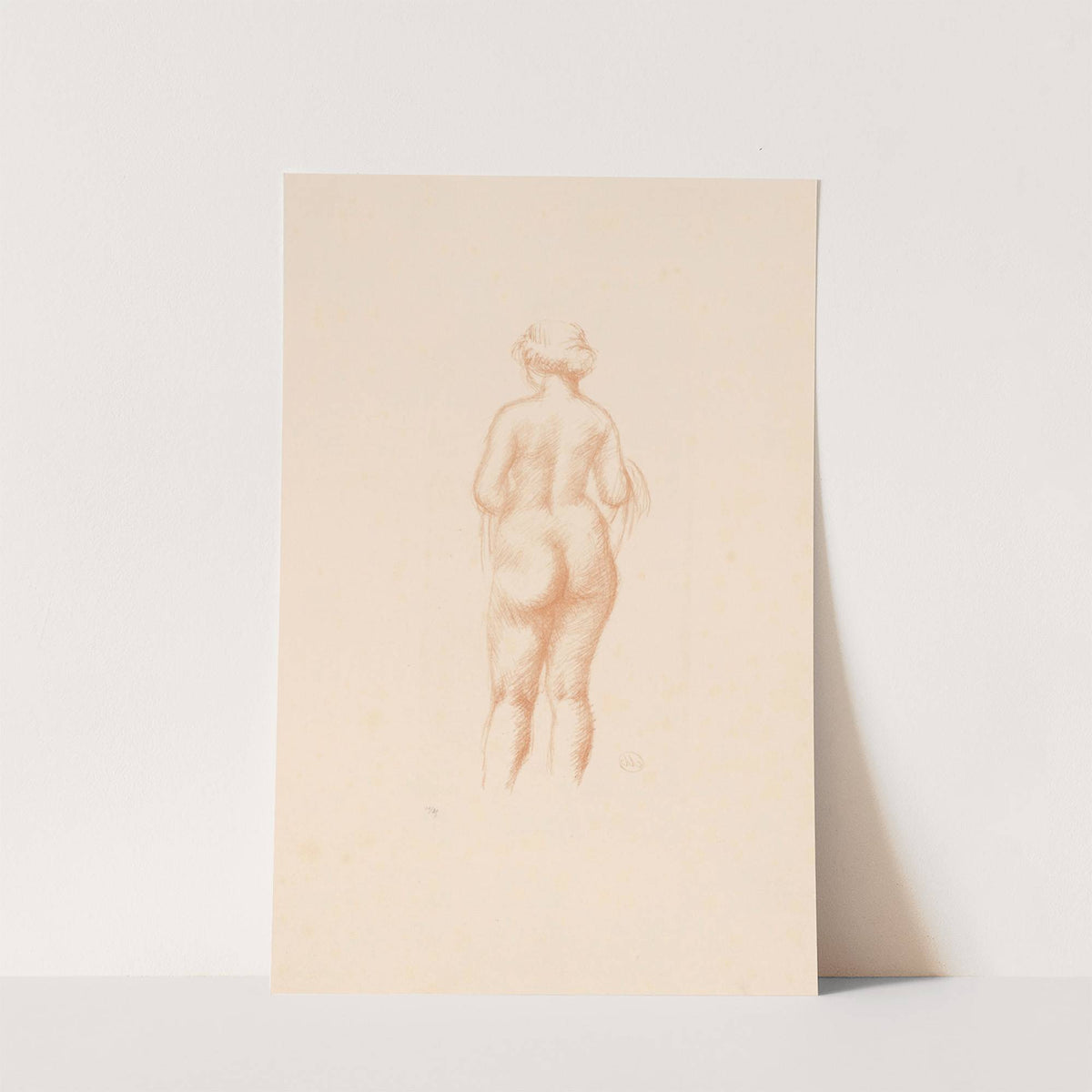 Femme nue de dos tenant une écharpe (1924) by Aristide Maillol