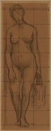 Femme nue de face, tenant un arrosoir dans la main gauche (1888-1891)